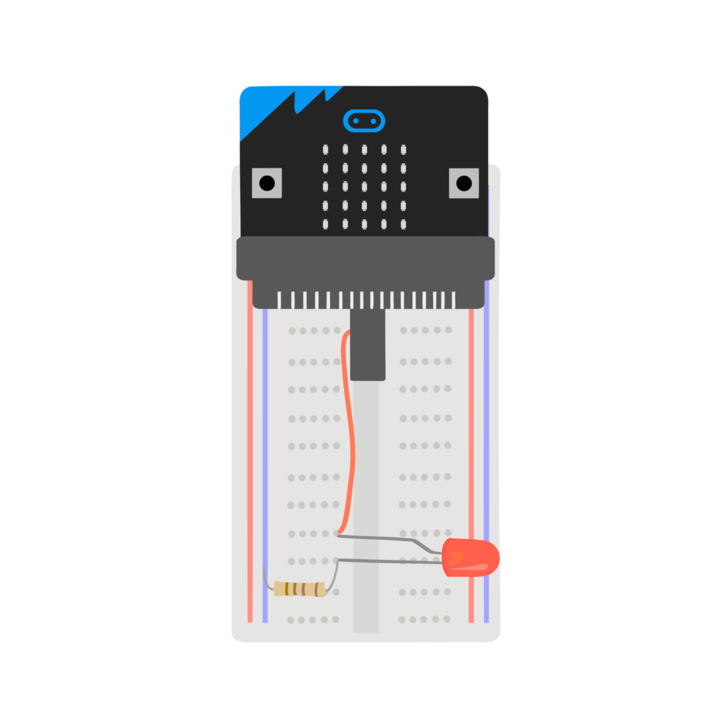 Micro:bit mit Schaltkreis 1 - Teknologiundervisning